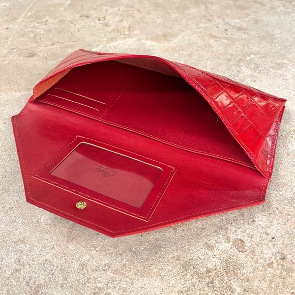 Abas Crocodile Red Wallet - Picture 8 of 8